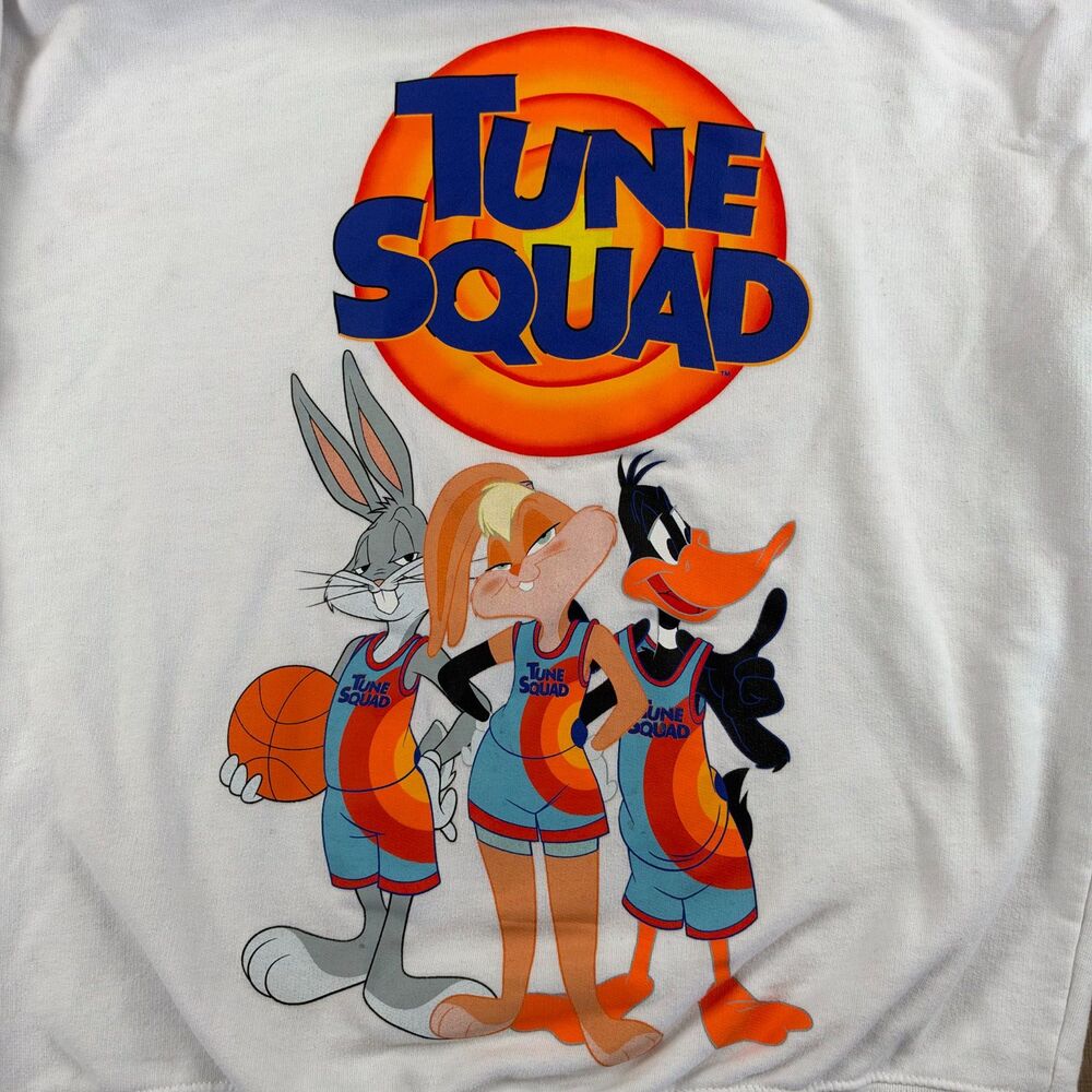 Space Jam Tune Squad White Hoodie Adult Unisex Medium Y2K 90s 00s